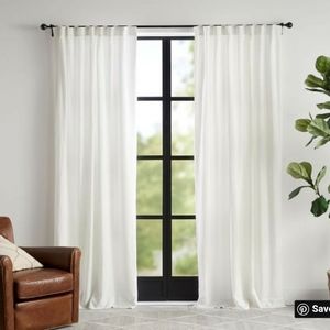 Belgian Flax Lien Drape 3 in 1 pole top